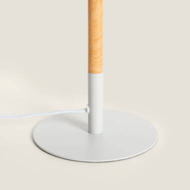 Imagem de Candeeiro de Mesa em Metal e Madeira Silinda