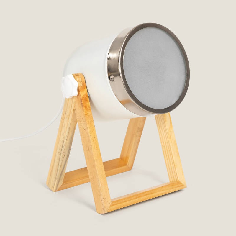 Imagen de Lámpara de Mesa de Metal y Madera Galicy