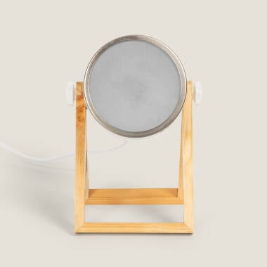 Imagen de Lámpara de Mesa de Metal y Madera Galicy