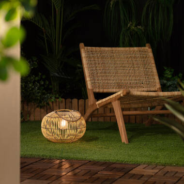 Imagen de Lámpara de Mesa Exterior Solar LED de Bambú Sipur