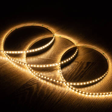 Fotografía del producto: Tira LED 24V SMD 120 LED/m 5m 10W/m 1000lm/m Ancho 8mm Corte 5cm IP20