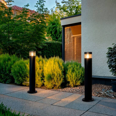 Imagem de Baliza Exterior LED 5W Superfície de Pé 50cm Inti Inox Preta 