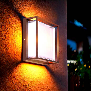 Imagem de Aplique de Parede Exterior LED 20W Alumínio CCT Seleccionável Duplo Difusor Arelien