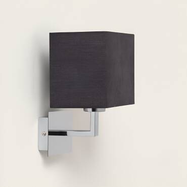 Lámpara de Pared con Pantalla de Tela Fulham Cromo Pulido