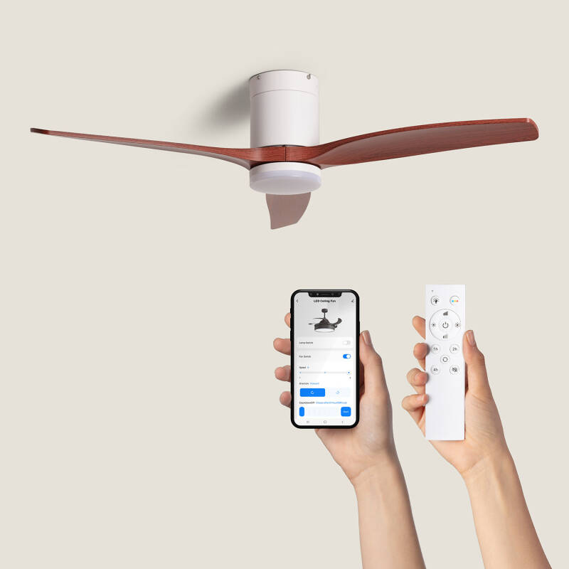 Imagem de Ventoinha de Teto Silenciosa Angistri Branco 132 cm com Motor DC