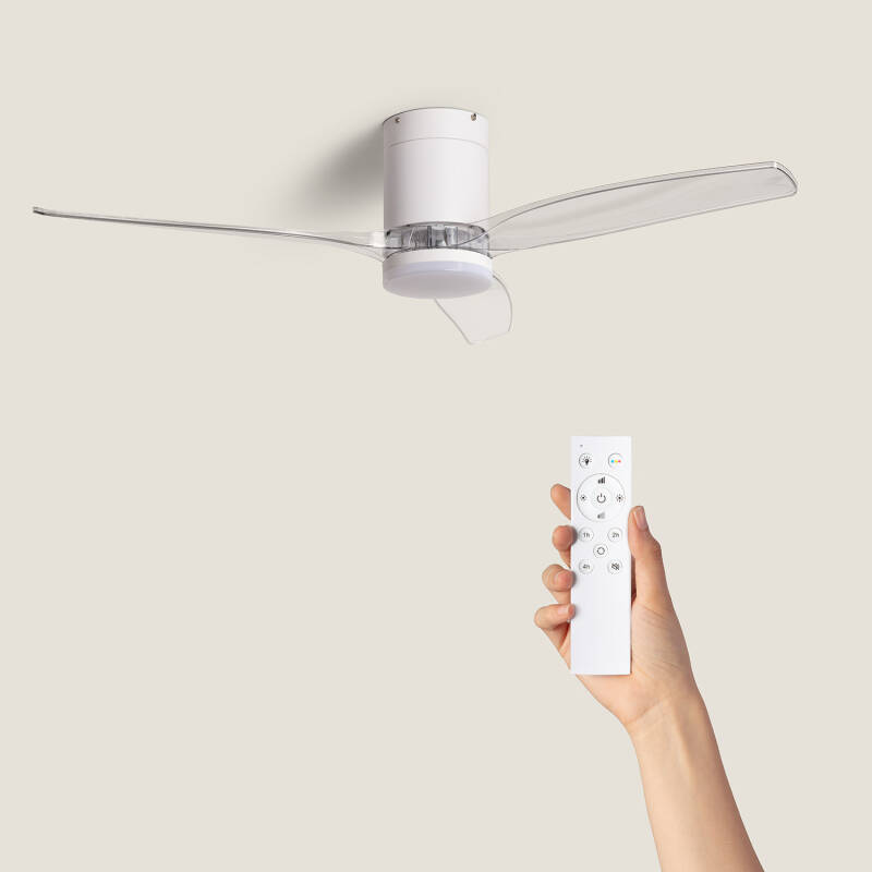 Imagem de Ventoinha de Teto Silenciosa Angistri Branco 132 cm com Motor DC
