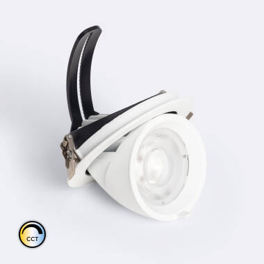Downlight LED Circular de 24 W, Orientável, chip OSRAM, 38º, CCT, 120 lm/W, LIFUD, Diâmetro de Corte de 125 mm