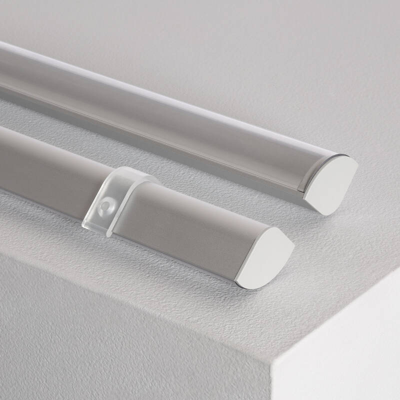 Imagen de Perfil de Aluminio Esquina con Tapa Circular Continua para Tira LED hasta 20 mm
