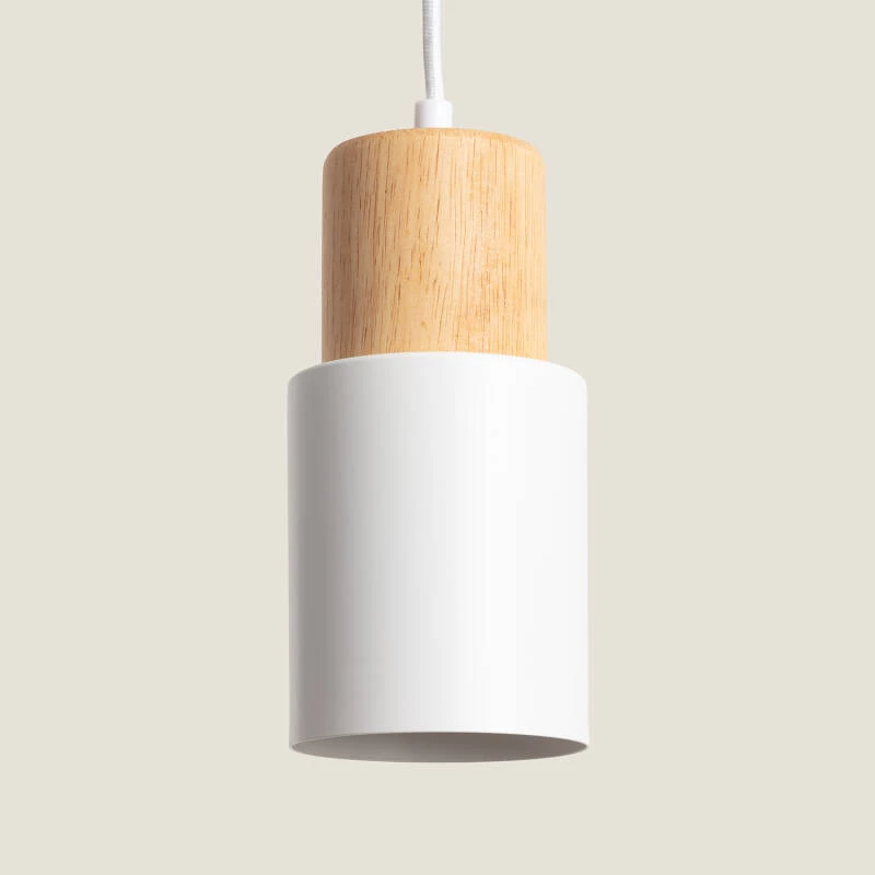 Imagen de Lámpara Colgante Aluminio y Madera Kidonge