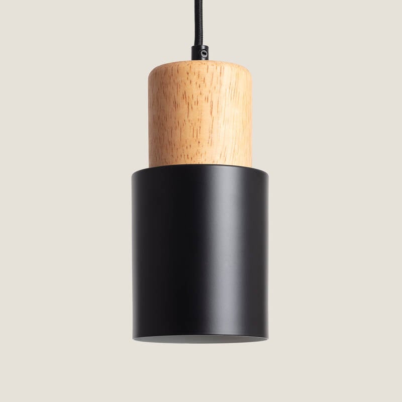 Imagen de Lámpara Colgante Aluminio y Madera Kidonge