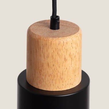 Imagen de Lámpara Colgante Aluminio y Madera Kidonge