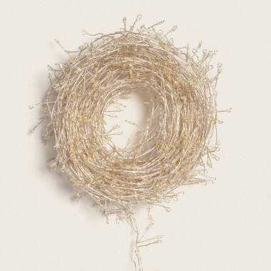 Grinalda Exterior Arame LED Cromada 5m Racimo