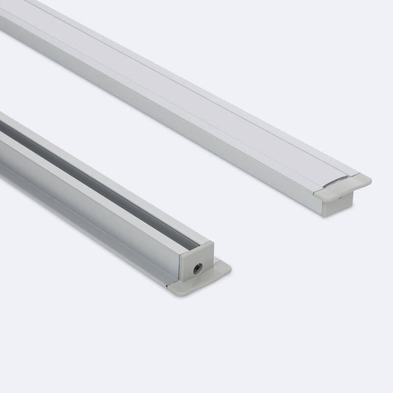 Imagem de Perfil de Alumínio Encastrável para Teto com Clipes para Fitas LED até 12 mm