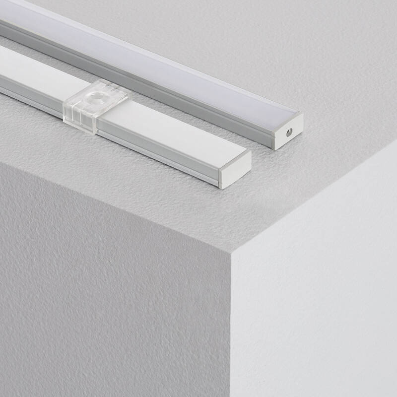 Imagem de Perfil Alumínio Superfície para Fita LED até 12 mm com Tampa Contínua