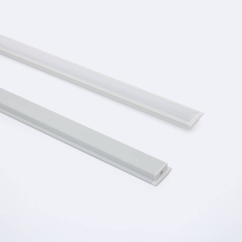 Imagen de Perfil Aluminio Empotrable para Tiras LED hasta 12 mm con Tapa Continua