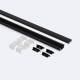 Imagen de Perfil de Aluminio Empotrable con Tapa Continua para Tiras LED de hasta 12 mm