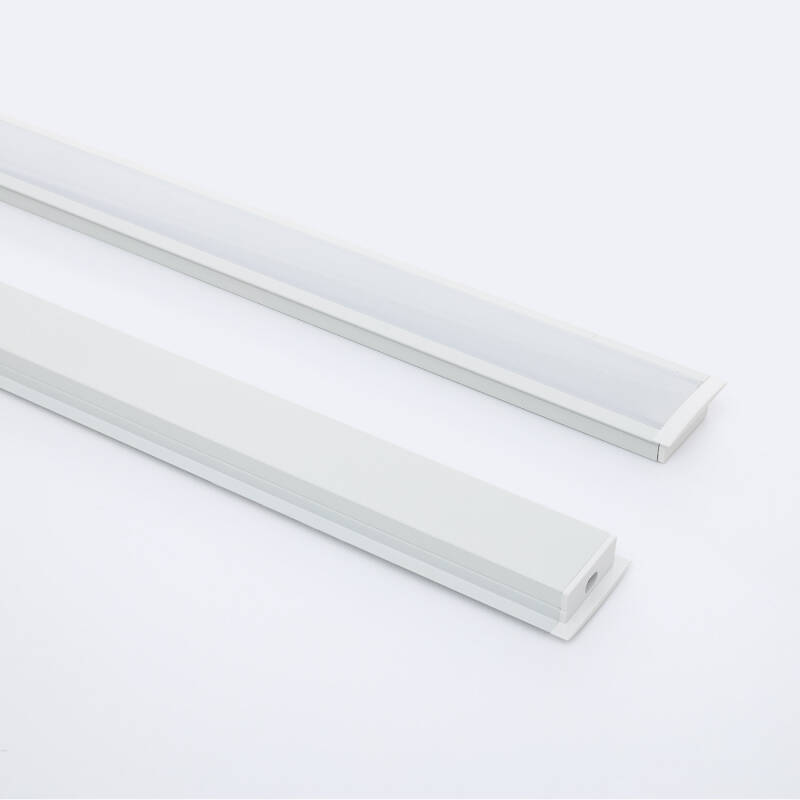 Imagem de Perfil Alumínio Encastrável para Fita LED até 18 mm com Tampa Contínua