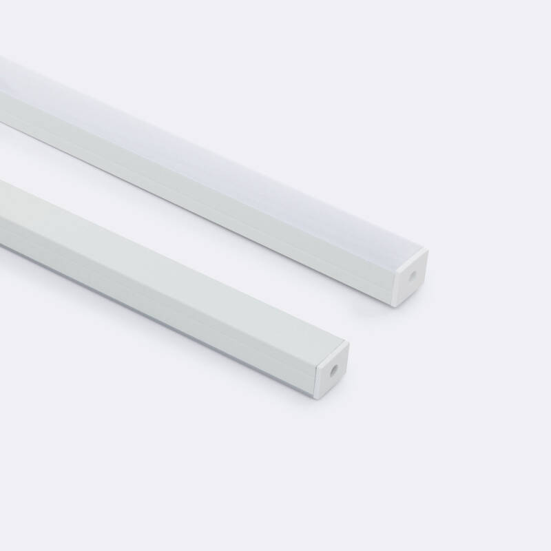 Imagem de Perfil Alumínio Superfície para Fita LED até 15 mm com Tampa Contínua