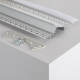 Imagen de Perfil de Aluminio Empotrable para Escayola / Pladur con Tapa Continua para Tira LED hasta 20mm