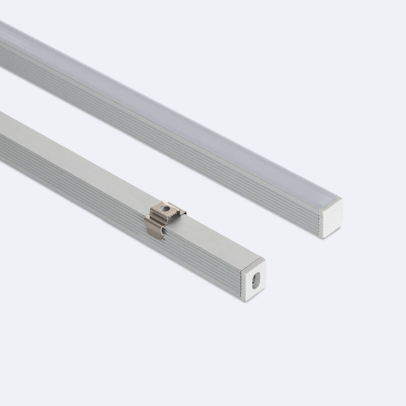 Imagen de Perfil de Aluminio Superficie Mini con Tapa Continua para Tira LED hasta 6 mm