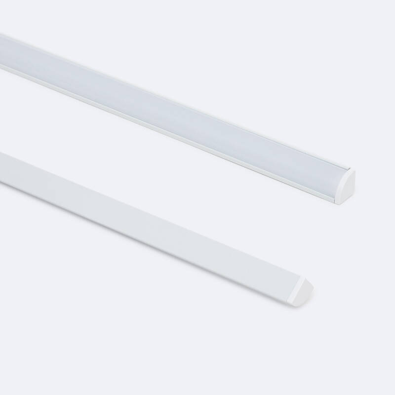 Imagen de Perfil de Aluminio Esquina Tapa Circular 2m para Tira LED hasta 5 mm 