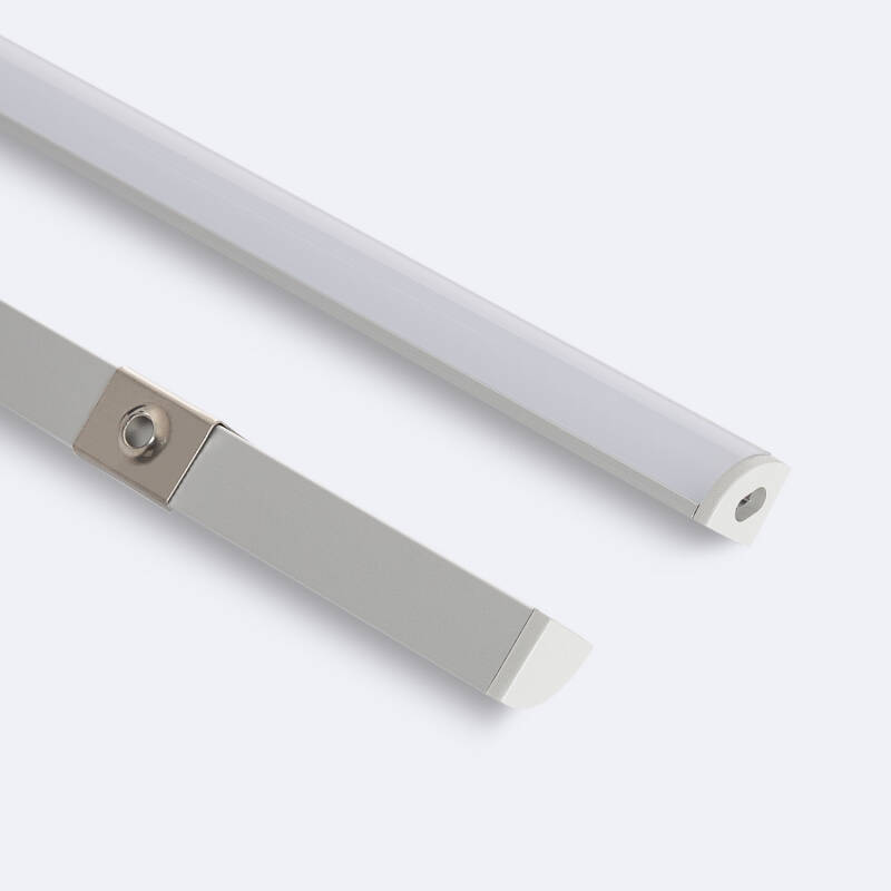 Imagen de Perfil de Aluminio Esquina Tapa Circular 2m para Tira LED hasta 5 mm 