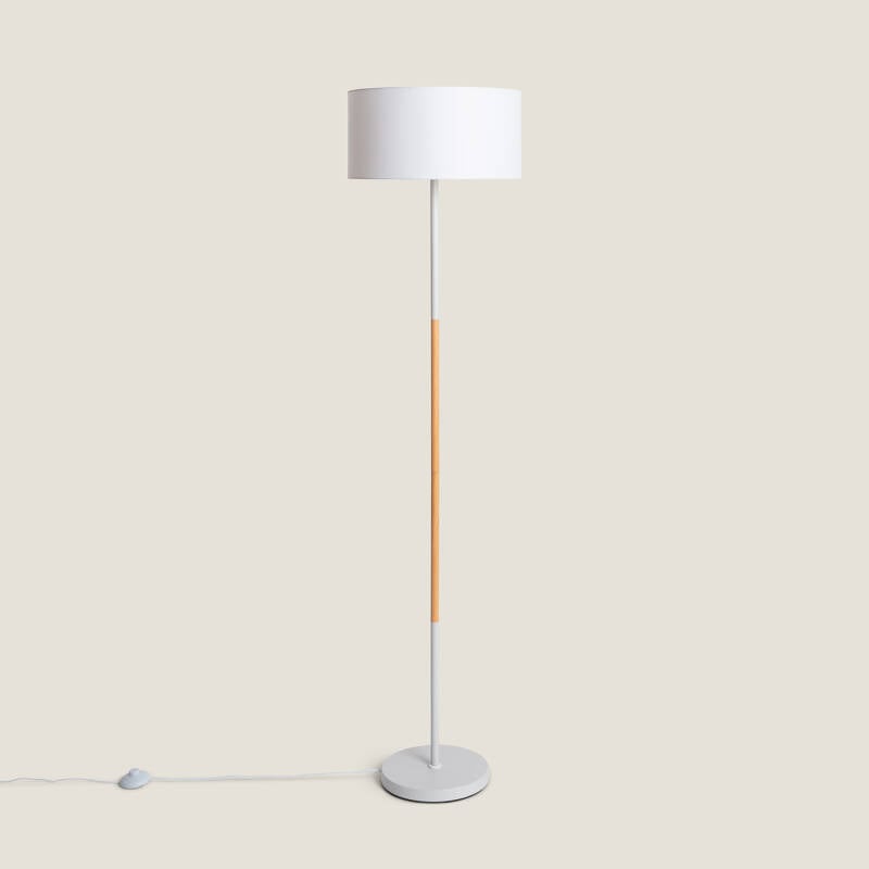 Imagen de Lámpara de Pie Metal y Madera Silinda