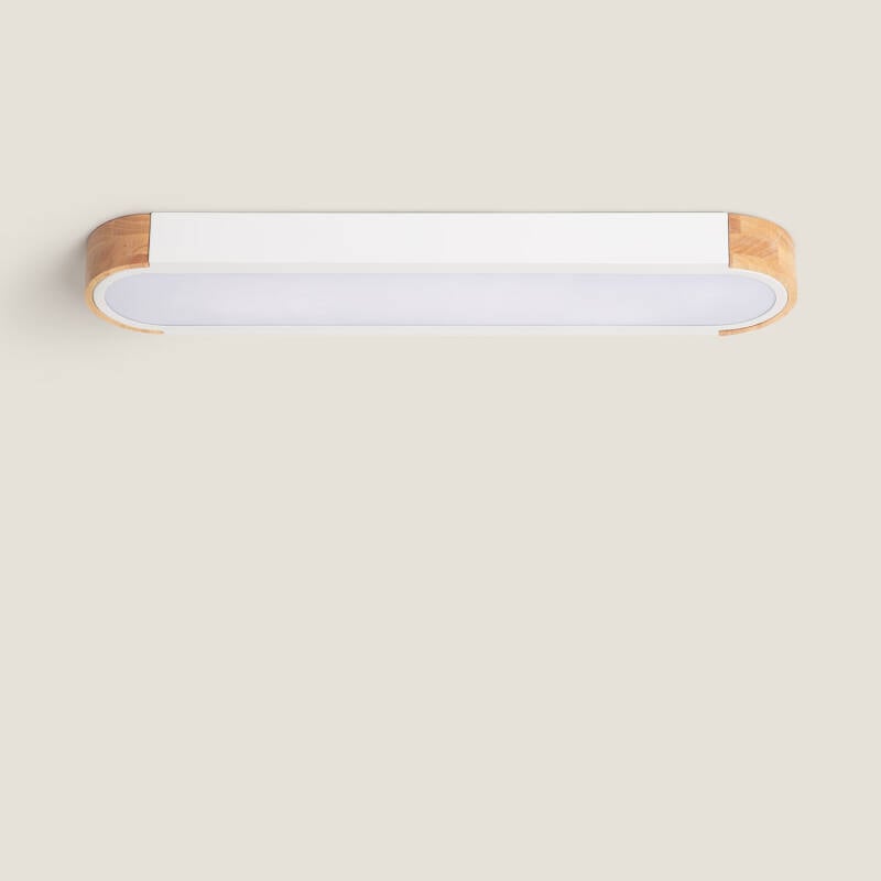 Imagen de Plafón LED 18W Madera y Aluminio 140x650 mm CCT Seleccionable Dari Lang