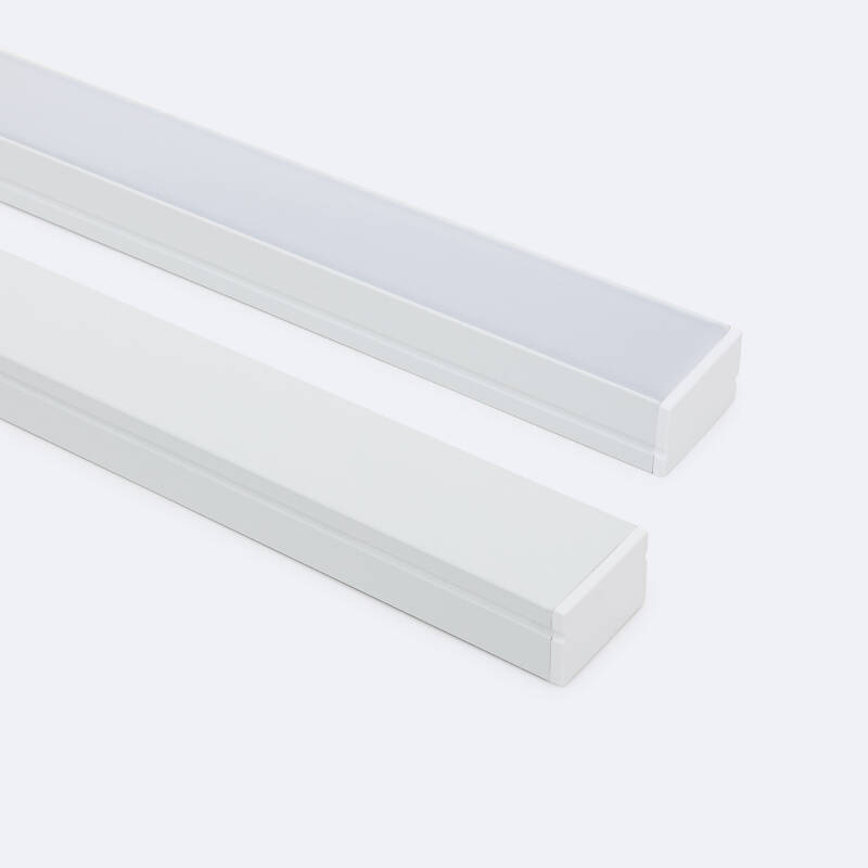 Imagem de Perfil Alumínio Superfície para Fita LED até 20 mm com Tampa Contínua
