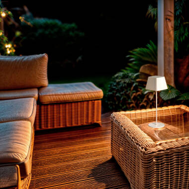 Imagen de Lámpara de Mesa LED Portátil para Exterior Aluminio con Batería Recargable Willy