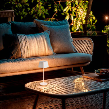 Imagen de Lámpara de Mesa LED Portátil para Exterior Aluminio con Batería Recargable Willy