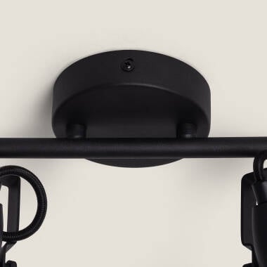 Imagen de Lámpara de Techo Orientable Metal 2 Focos Negro Emer