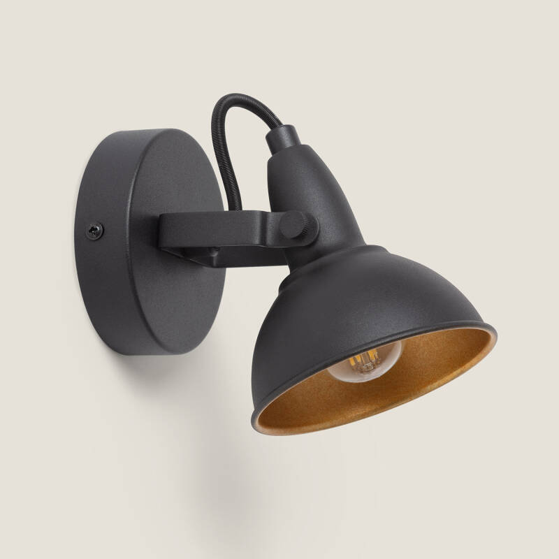Imagen de Lámpara de Pared Orientable Metal 1 Foco Emer Negro