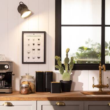 Imagen de Lámpara de Pared Orientable Metal 1 Foco Emer Negro