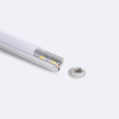 Perfil de Alumínio Redondo Suspenso e Superfície 2 para Fita LED até 11 mm