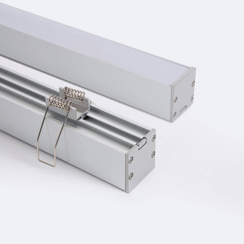 Imagem de Perfil de Alumínio Superfície com Tampa Continua para Fita LED hasta 24 mm