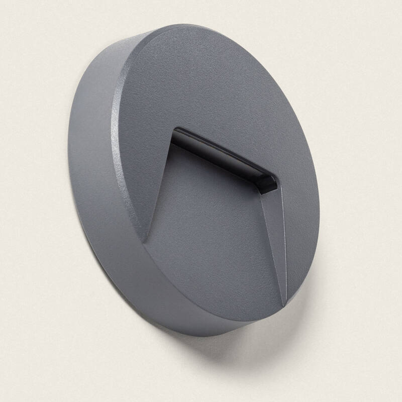 Imagen de Baliza Exterior LED 3W Superficie Pared Circular Antracita Nilsa