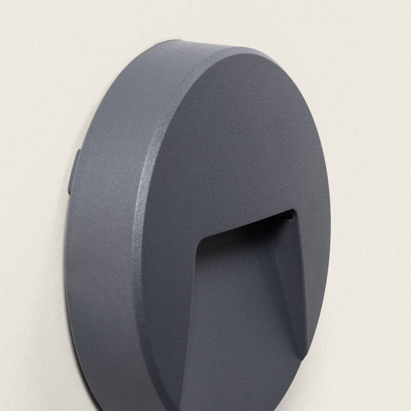 Imagen de Baliza Exterior LED 3W Superficie Pared Circular Antracita Nilsa