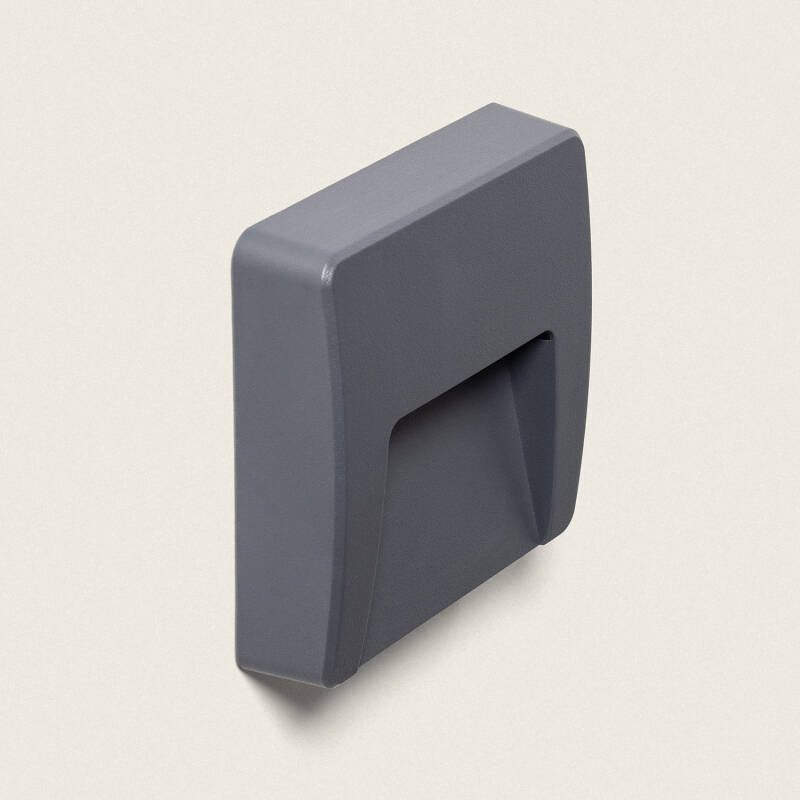 Imagen de Baliza Exterior LED 3W Superficie Pared Cuadrado Antracita Nilsa