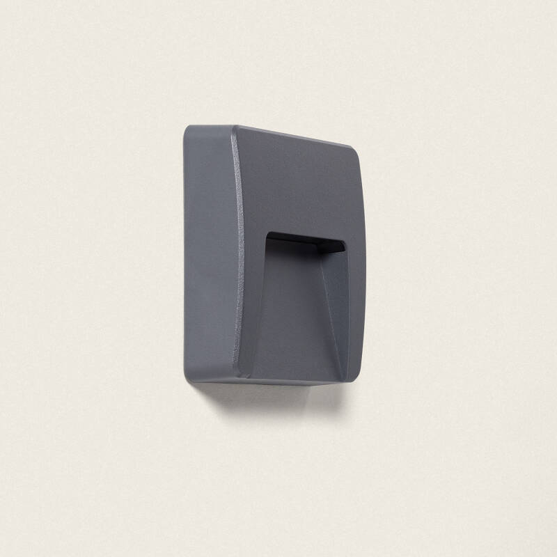 Imagen de Baliza Exterior LED 3W Superficie Pared Cuadrado Antracita Dag