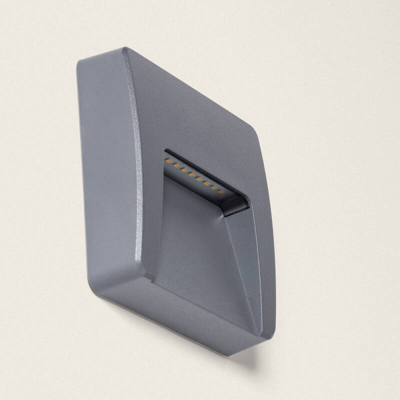 Imagen de Baliza Exterior LED 3W Superficie Pared Cuadrado Antracita Dag