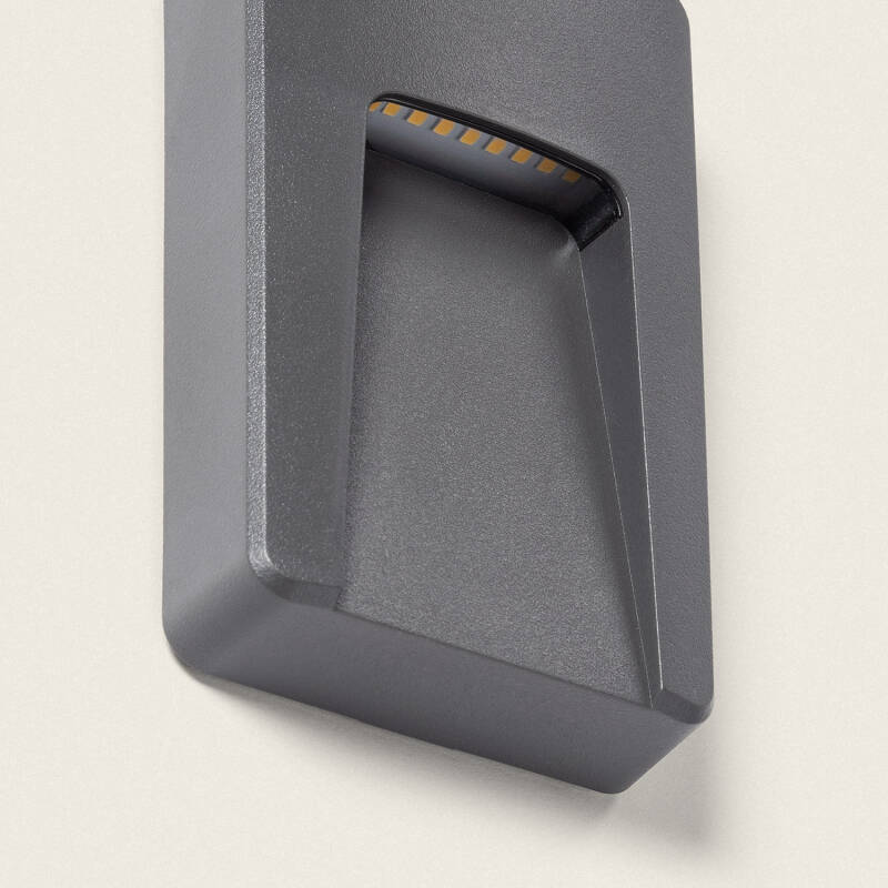 Imagem de Baliza Exterior LED 3W Superfície Parede Retangular Antracite Joy