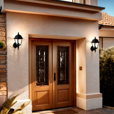 Imagem de Candeeiro de Parede Exterior Sennen Preto