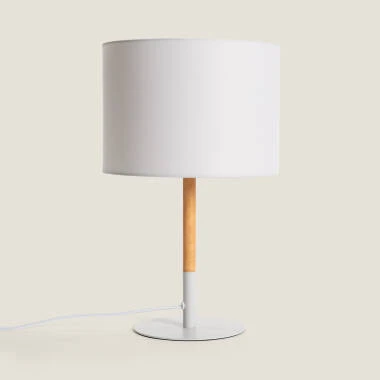 Lámpara de Mesa Metal y Madera Silinda WiFi con Regulador