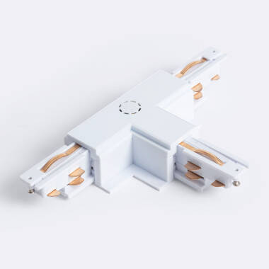 Conector 'Left Side' Tipo T para Carril Trifásico DALI Empotrable Aluminio