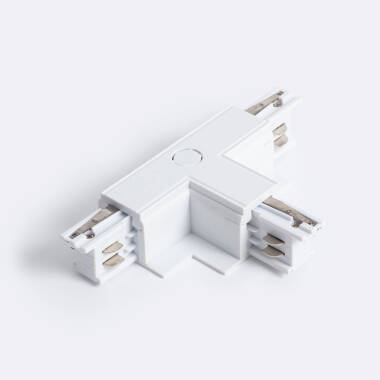 Conector 'Left Side' Tipo T para Carril Trifásico Empotrable Aluminio
