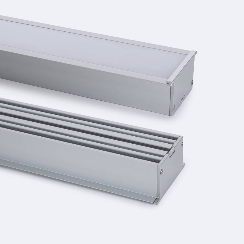 Imagem de Perfil de Alumínio Arquitetónico de Tamanho Grande com Tampa Contínua para Fitas LED até 40mm