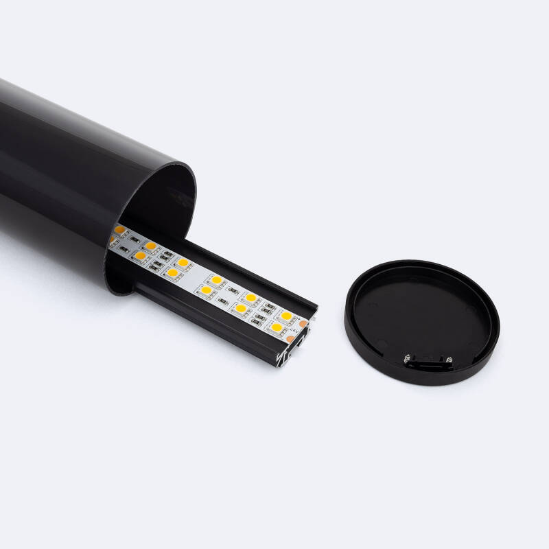 Imagem de Perfil Alumínio Suspenso Redondo 2m para Fita LED hasta 22 mm