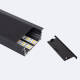 Imagen de Perfil de Aluminio Empotrable Gran Tamaño con Tapa Continua para Tiras LED hasta 60mm