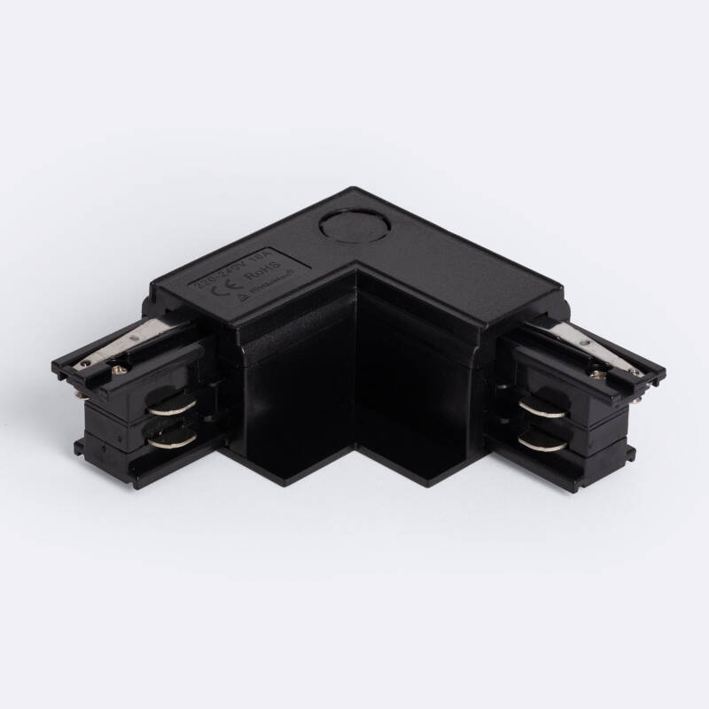 Imagen de Conector 'Right Side' Tipo L para Carril Trifásico Empotrable Aluminio